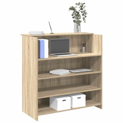 vidaXL Recepčný pult, dub sonoma, 100x50x103,5 cm, imitácia dreva
