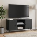 vidaXL TV skrinka 102 x 34,5 x 50 cm Čierna Kompozitné drevo