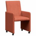 vidaXL Jedálenské stoličky na kolieskach 2 ks Žakárová látka
