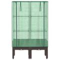 vidaXL Záhon s krytom na skleník ratanový vzhľad 80x40x140 cm