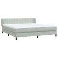 vidaXL Box Spring Posteľ s matracom Svetlosivá 180x220 cm Zamat