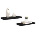 vidaXL Plávajúce nástenné police 2 ks, čierne 60x23,5x3,8 cm, MDF