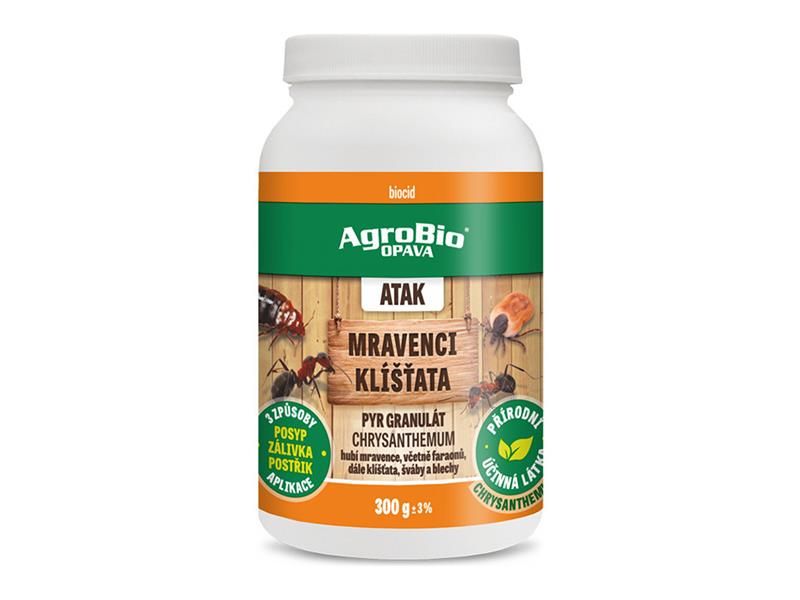 Prípravok proti mravcom AGROBIO Atak PYR Chrysanthemum 300g