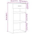 vidaXL Komoda biela 45x42,5x93 cm kompozitné drevo