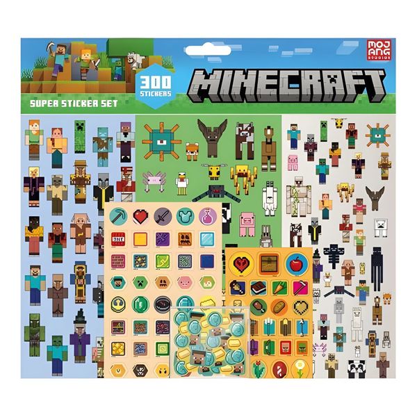 Sada nálepiek Minecraft (300 ks)