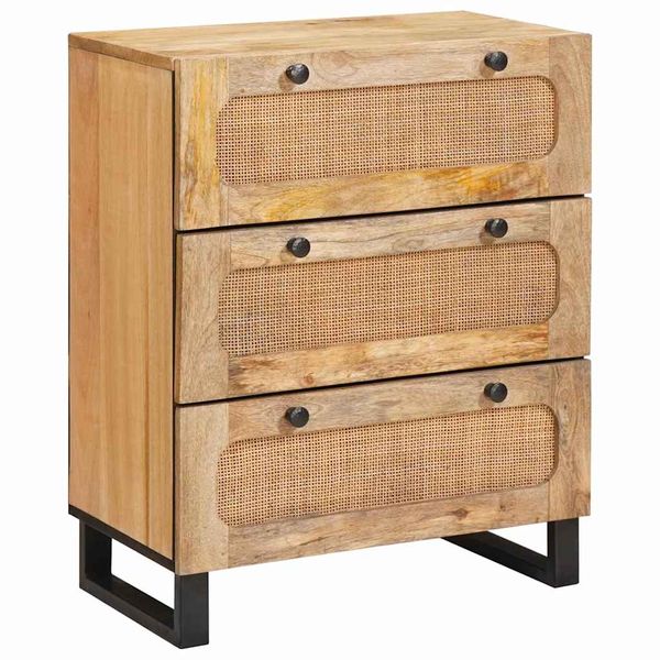 vidaXL Servírovacia skriňa Hnedá 60 x 33 x 75 cm Masívne mango drevo
