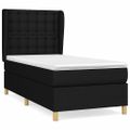 vidaXL Posteľný rám boxspring s matracom čierny 80x200 cm látka
