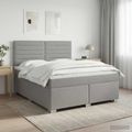 vidaXL Posteľ boxspring s matracom Svetlosivá 140 x 200 cm Látka