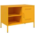 vidaXL TV skrinky 2 ks horčicovo-žlté 68x39x50,5 cm oceľ