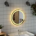 vidaXL Zrkadlo do kúpeľne s LED Priehľadná Ø 50 cm tvrdené sklo