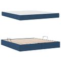 vidaXL Postel s úložným prostorem a matrací Modrá 180 x 200 cm