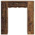 vidaXL Rám krbu Staré drevo 102 x 20 x 102 cm Kompozitné drevo