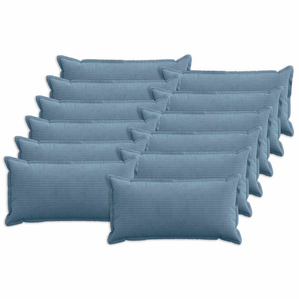 vidaXL Poťah na podložku 12 ks HOUTEN Modrá 40 x 80 cm manšestr