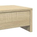 vidaXL Stojan na monitor a zásuvky sonoma 50x27x15 cm kompozitné drevo