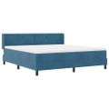 vidaXL Posteľ s pružinovým rámom Tmavomodrá 200 x 180 cm Zamat