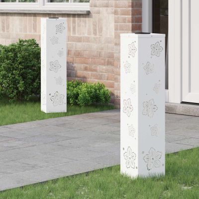 vidaXL Solárne LED svetlo na chodník 2 pcs Biela