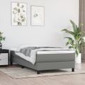 vidaXL Matrac s taštičkovými pružinami stredná tvrdosť tmavosivý 80x200x20 cm látka