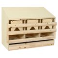 vidaXL Hniezdo pre sliepky 3 priehradky 93x40x65 cm borovicové drevo