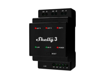 Relé na DIN lištu SHELLY PRO 3 Wi-Fi
