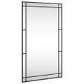vidaXL Nástenné zrkadlo čierne 60x100 cm obdĺžnikové železné