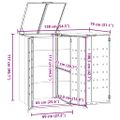 vidaXL Úložisko na 2 košov na kolieskach sivé 138x79x117 cm oceľ