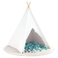 vidaXL Teepee stan Biela 120 x 120 x 150 cm Textil a plast