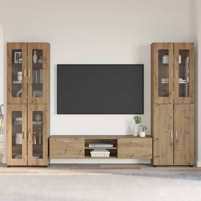 vidaXL Zostava TV skriniek FLORIN 3 pcs Remeselný dub Kompozitné drevo