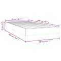 vidaXL Posteľný rám s boxspringom ružový 100x200 cm zamat