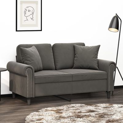 vidaXL Dekoratívne vankúše 2 ks tmavosivé 40x40 cm zamat