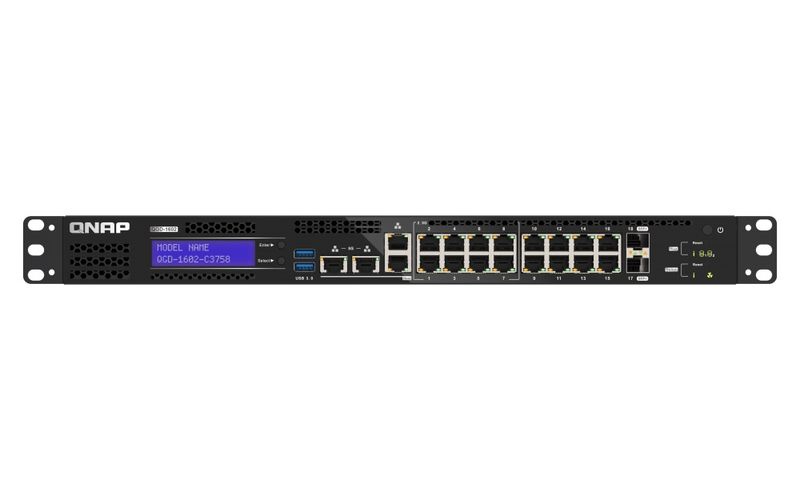 QNAP riadený hybridný switch QGD-1602-C3758-16G (8x GbE + 8x 2,5 GbE + 2x 10GbE SFP+, 16GB RAM)
