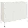 vidaXL Komoda bela 100,5x39x79 cm oceľ