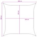 vidaXL Plachta na tienenie Svetlo šedá a biela 3,6 x 3,6 m HDPE