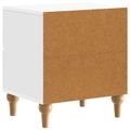 vidaXL Nočný stolík Biela s vysokým leskom 43 x 34,5 x 48 cm