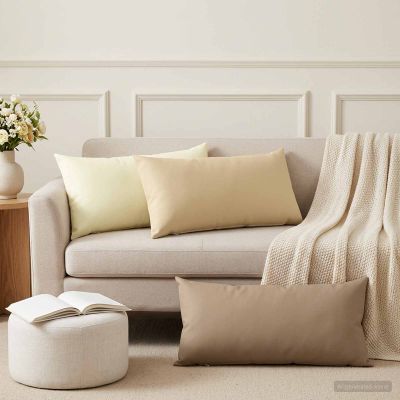 vidaXL Poťah na podložku 2 ks HEERLEN Sivohnedá 40 x 80 cm Polyester