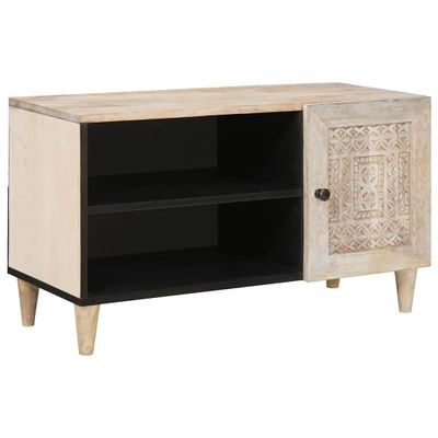 vidaXL TV jednotky s poličkou Biela 80 x 33 x 46 cm Kompozitné drevo
