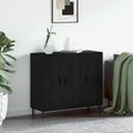 vidaXL Servírovacia skriňa Čierny dub 90 x 34 x 80 cm Kompozitné drevo
