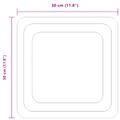 vidaXL Zrkadlo do kúpeľne s LED Priehľadná 30 x 30 cm tvrdené sklo