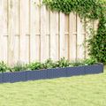 vidaXL Záhradný kvetináč s kolíkmi modrosivý 362,5x42,5x28,5 cm PP