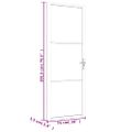 vidaXL Vnútorné dvere 76x201,5 cm biele ESG sklo a hliník