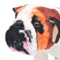 vidaXL Stojaci plyšový hračkársky buldog, bielo hnedý XXL