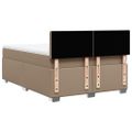 vidaXL Boxspring posteľ s matracom kapučínová 140x190 cm umelá koža