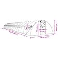 vidaXL Fóliovník s oceľovým rámom biely 88 m² 22x4x2 m