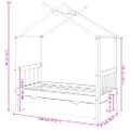vidaXL Detský posteľný rám so zásuvkou borovicový masív 70x140 cm