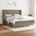 vidaXL Posteľný rám boxspring s matracom sivohned 160x200 cm látka
