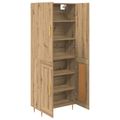 vidaXL Highboard Remeselný dub 69,5 x 34 x 180 cm Kompozitné drevo