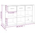 vidaXL Komoda betónovosivá 100x30x59,5 cm spracované drevo