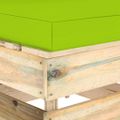 vidaXL 4-miestna záhradná pohovka+podložky, zelená, impregnované drevo