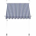 vidaXL Ručne zaťahovacia markíza, 200 cm, modro-biele pásiky