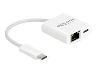 Sieťový adaptér - USB-C 3.2 Gen 1 - Gigabit Ethernet x 1 - biela