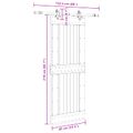 vidaXL Posuvné dvere NARVIK Prírodná a čierna 85 x 210 cm (152,5 cm)